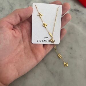 Gold Initial Necklace “Kristen”